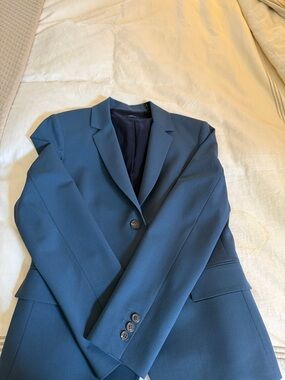 Theory Men's Teal Single-Breasted Blazer
